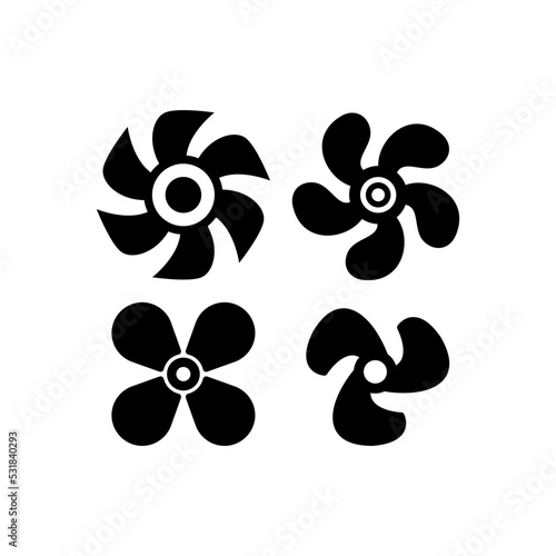 fan icon vector design templates