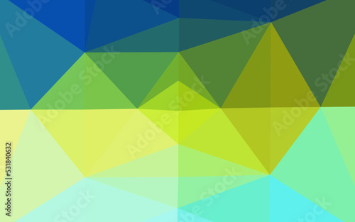 Light Blue  Yellow vector abstract polygonal layout.