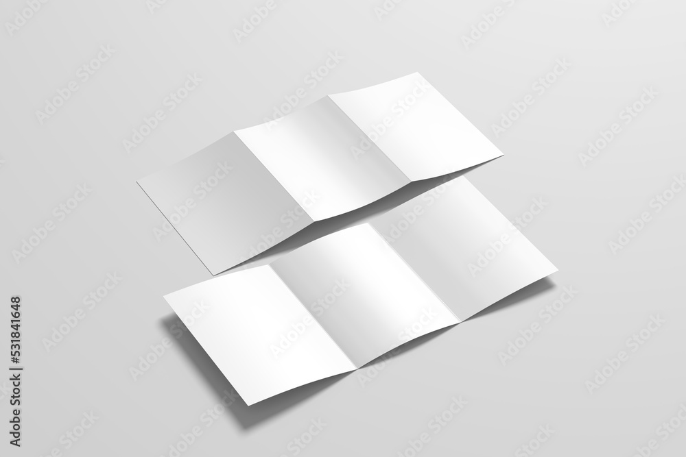Two A4 trifold brochure mockups Two A4 trifold brochure mockups