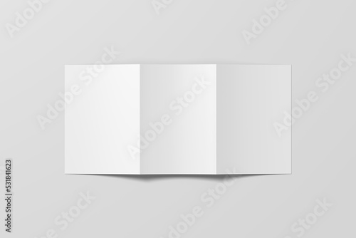 Cover of A4 trifold brochure mockup © Juanda