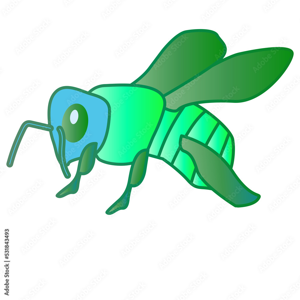 Fototapeta premium Honey bee illustration
