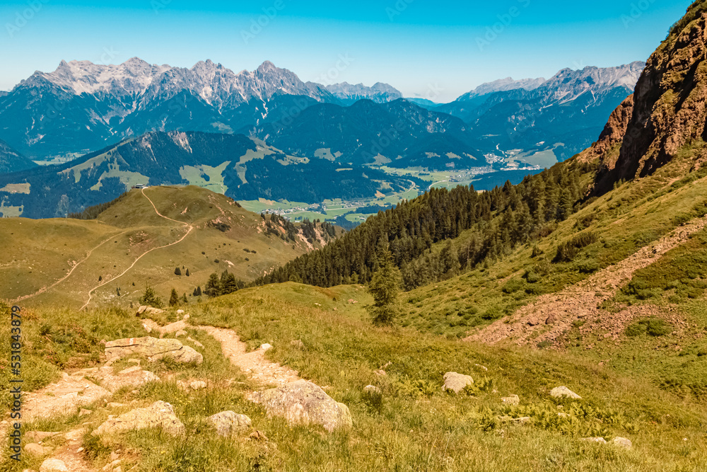 Beautiful alpine summer view at the famous Wildseelodersee lake, Fieberbrunn, Tyrol, Austria Beautiful alpine summer view at the famous Wildseelodersee lake, Fieberbrunn, Tyrol, Austria