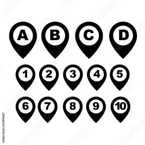 ポインター数字とアルファベット