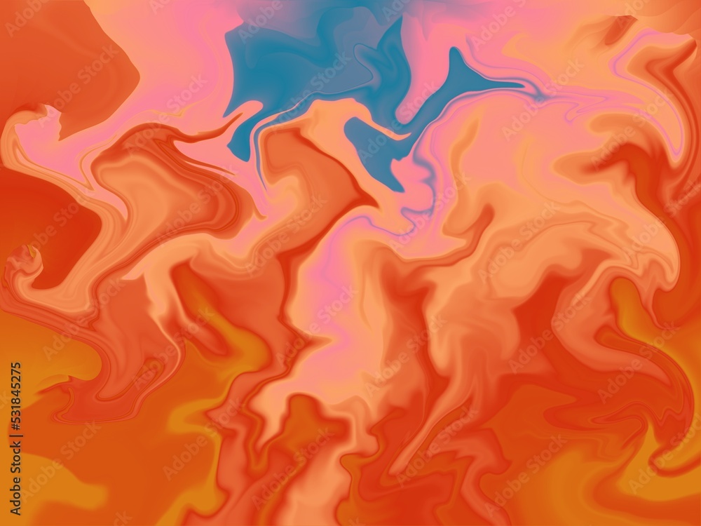 Liquify Abstract Pattern design of 6 colors combination. Soft colorful background, design for Mobile applications.
