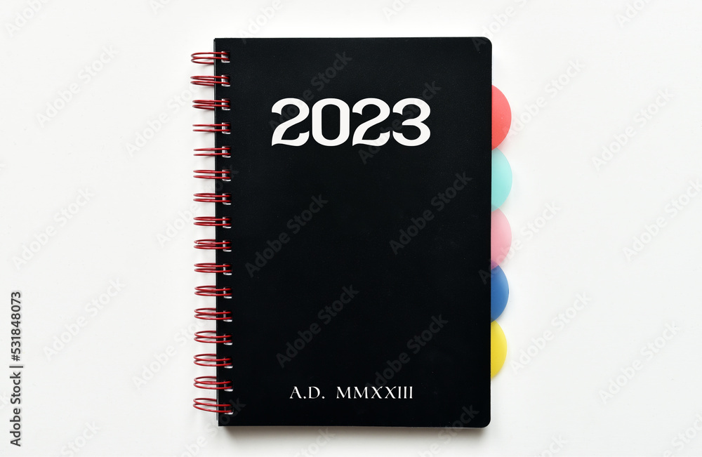 2003 A.D. MMXXIII. Notebook cover for the next year. Plans and goals for next year. 2003 A.D. MMXXIII. Notebook cover for the next year. Plans and goals for next year.