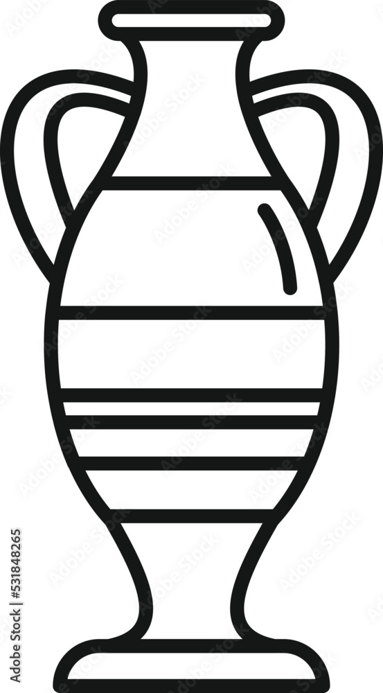 Water amphora icon outline vector. Vase pot. Old pottery