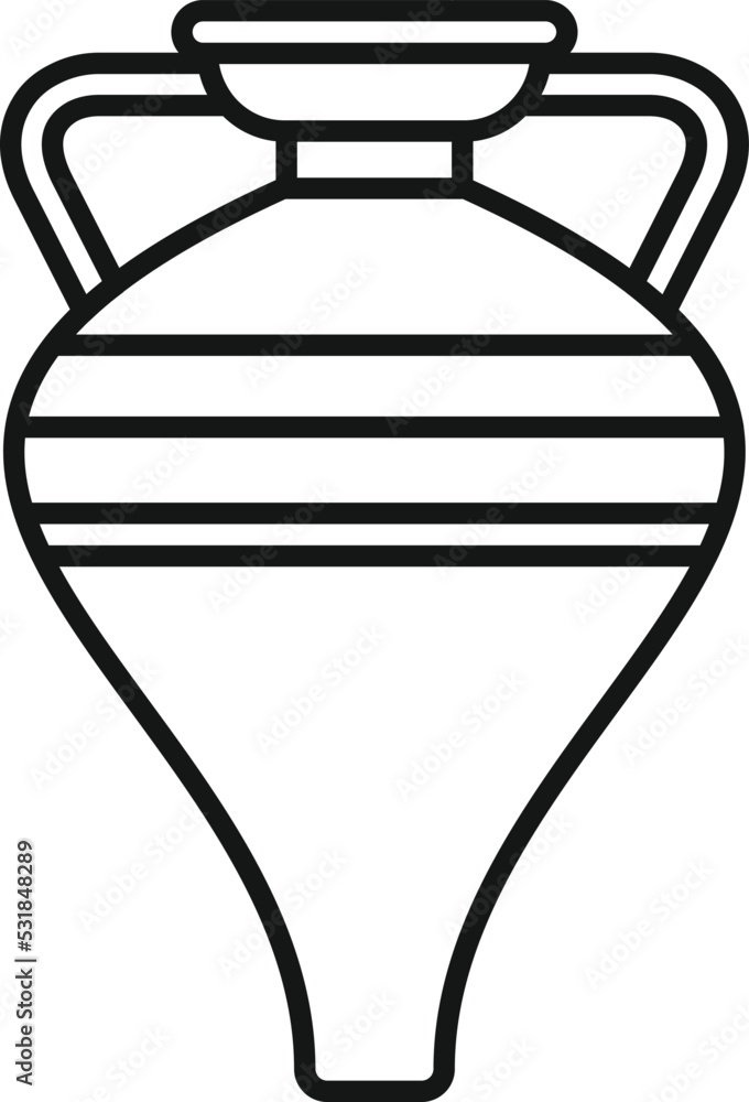 Amphora bottle icon outline vector. Vase pot. Old pottery Amphora bottle icon outline vector. Vase pot. Old pottery
