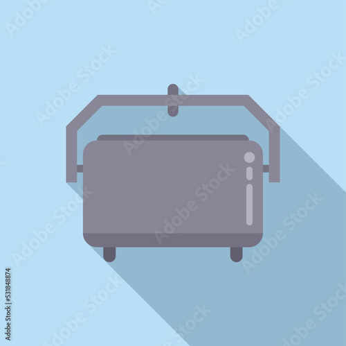 Farm pot icon flat vector. Milk production. Food dairy
