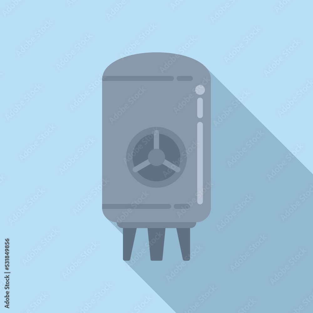 Factory tank icon flat vector. Milk production. Cow food Factory tank icon flat vector. Milk production. Cow food