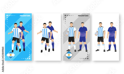 Argentina Football Team Kit, Home kit and Away Kit © GraphicCream