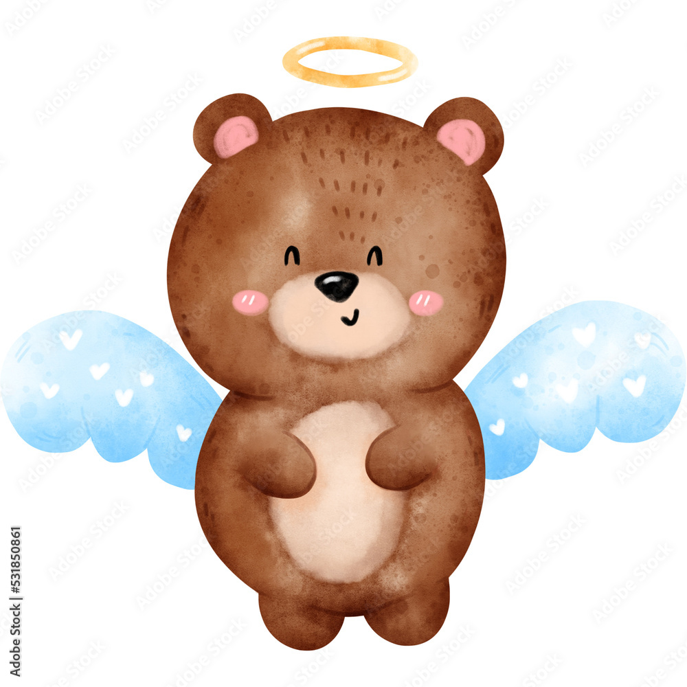Fairy Bear Watercolor illustration Fairy Bear Watercolor illustration