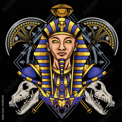 vector illustration of egyptian mummy 