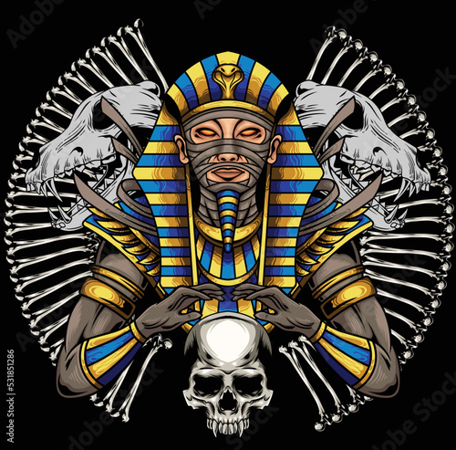 vector illustration of egyptian mummy 