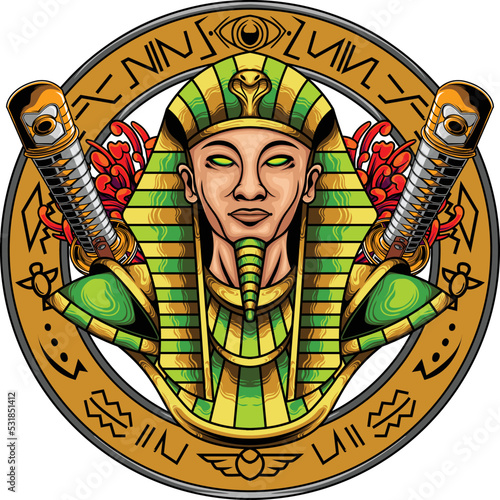 vector illustration of egyptian mummy 