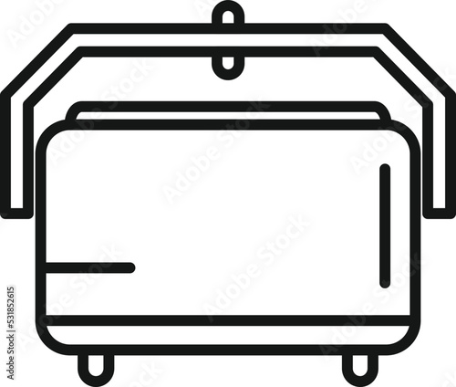 Farm pot icon outline vector. Milk production. Food dairy
