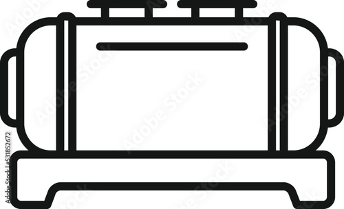 Making eating icon outline vector. Milk factory. Cow food