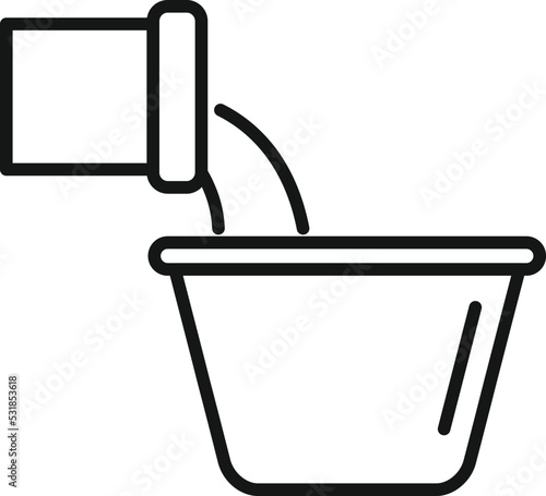 Milk icon outline vector. Factory cheese. Farm eating