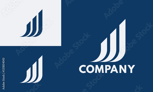 logo in the form of a diagram that has the meaning of business development
