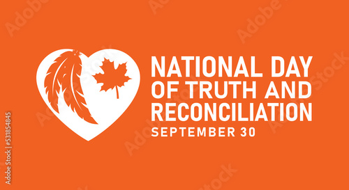 Every Child Matters Logo. National Day of Truth and Reconciliation. Orange Shirt Day of Canada. September 30. Vector Illustration Icon.
