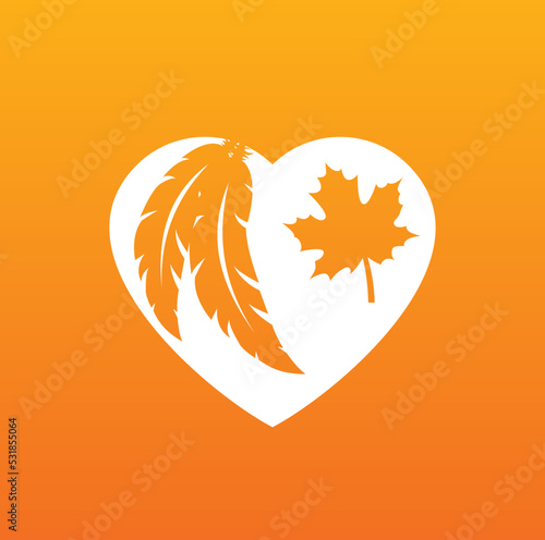 Every Child Matters Logo. National Day of Truth and Reconciliation. Orange Shirt Day of Canada. September 30. Vector Illustration Icon.
