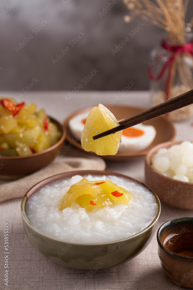 chinese pickled mustard greens , spicy salad pickle cabbage with sesame oil chinese pickled mustard greens , spicy salad pickle cabbage with sesame oil