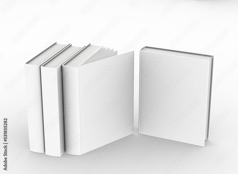 template empty book mockup set white background template empty book mockup set white background