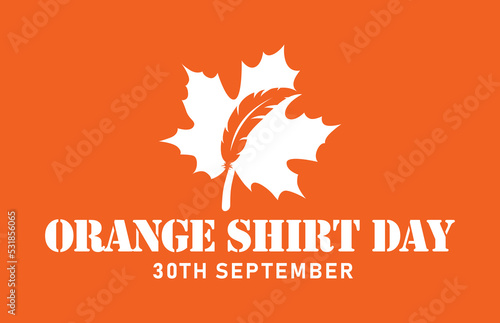 Every Child Matters Logo. National Day of Truth and Reconciliation. Orange Shirt Day of Canada. September 30. Vector Illustration Icon.