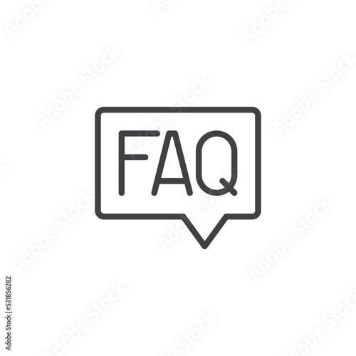 FAQ information line icon