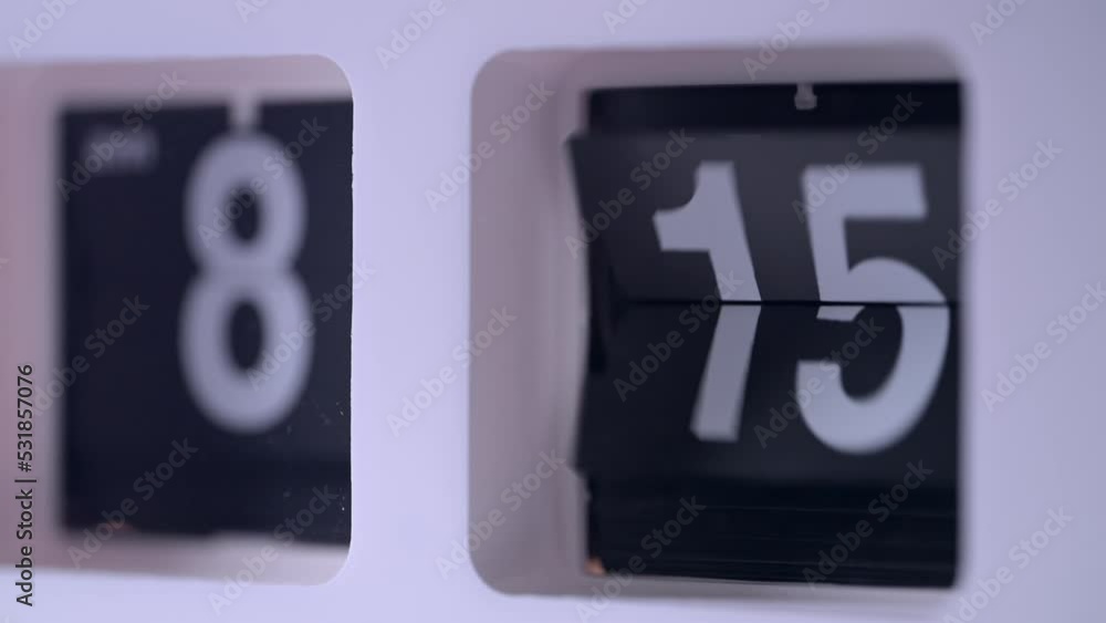 flip clock running fast, time passing image
