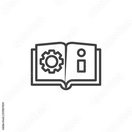 Manual book line icon