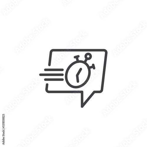 Quick response line icon