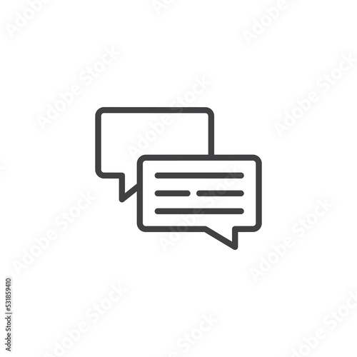 Chat message line icon