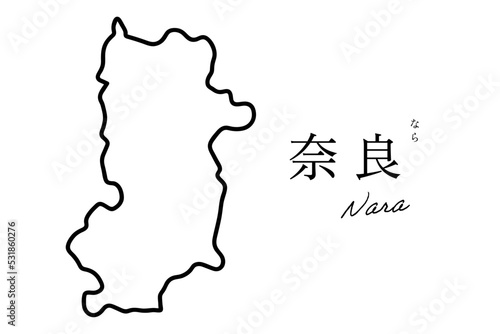 奈良 なら nara シンプルな地図