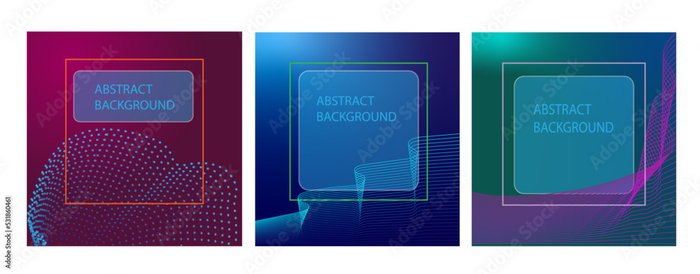 Tech cover template set. Patterns of radial semicircular geometric lines. Linear backgrounds for catalogs, corporate brochures. Lines texture, heading header elements. Tech cover template set. Patterns of radial semicircular geometric lines. Linear backgrounds for catalogs, corporate brochures. Lines texture, heading header elements.