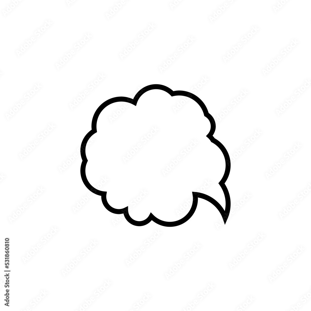 Speech bubbles graphic icon isolated on white background Speech bubbles graphic icon isolated on white background