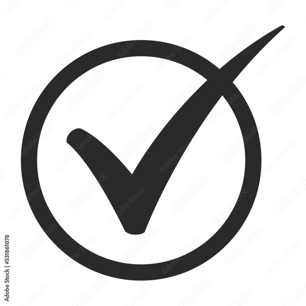 Black round check mark Black round check mark
