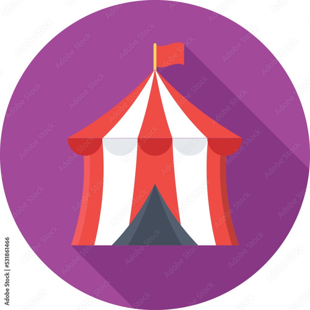 Circus Tent Vector Icon Circus Tent Vector Icon