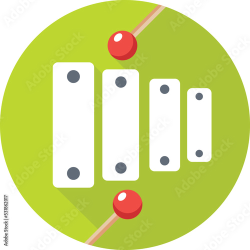 Xylophone Vector Icon 