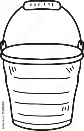 Hand Drawn water bucket illustration