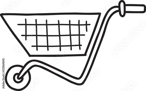 Hand Drawn soil cart illustration