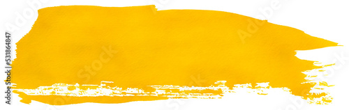 yellow paint blotch, watercolor brush stroke.