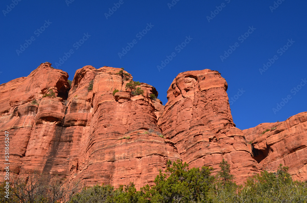 Textured Red Rock Formation in Sedona Arizona