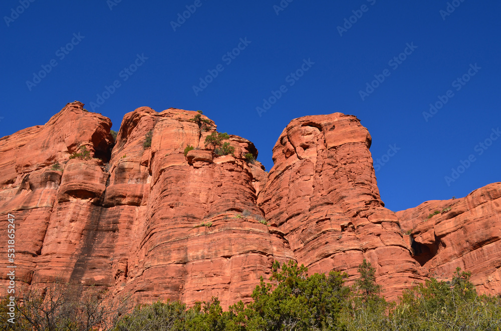 Textured Red Rock Formation in Sedona Arizona Textured Red Rock Formation in Sedona Arizona
