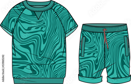 KID BOYS RESORT WEAR SWEAT SET VECTOR