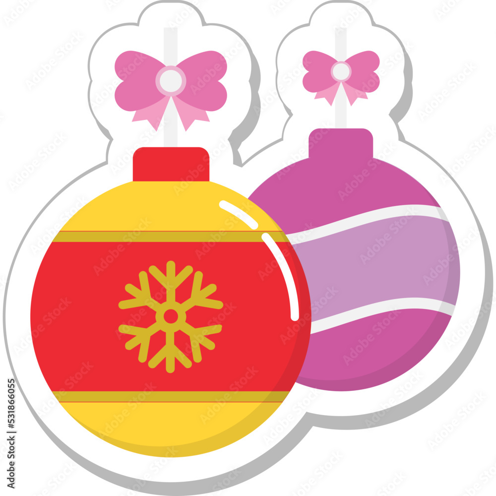 Obraz premium Bauble Colored Vector Icon