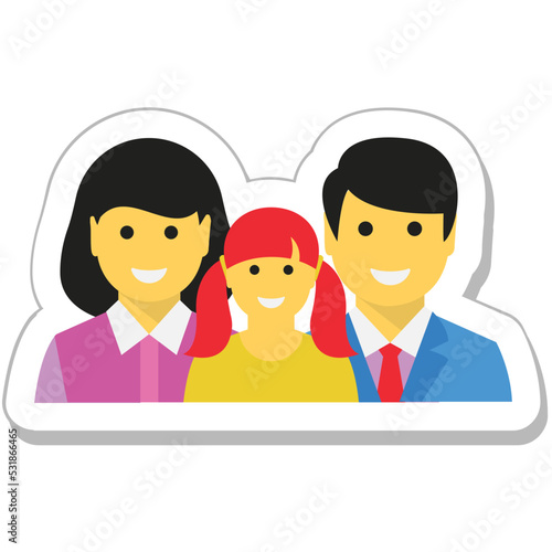 Family Colored Vector Icon 