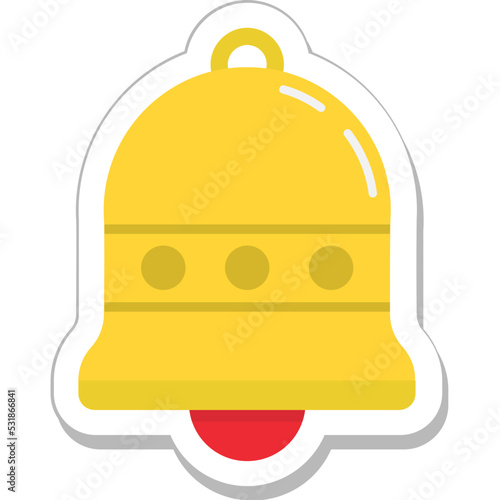 Christmas Bell Colored Vector Icon 