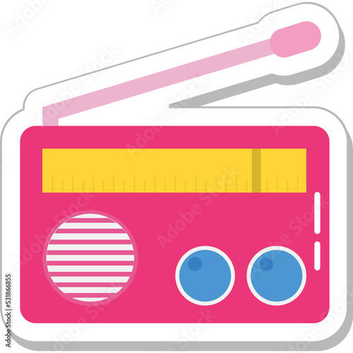 Radio Colored Vector Icon