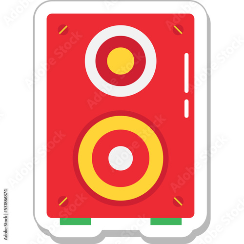 Speaker Colored Vector Icon