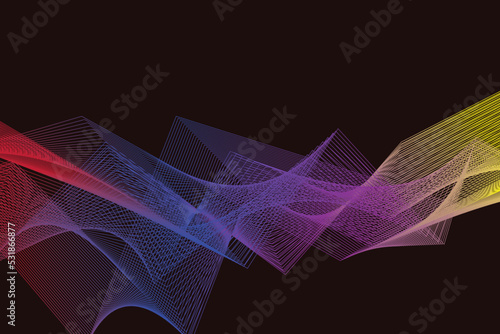 Abstract wave background design for brochures, flyers, magazines, business cards, banners.  Abstract Waving Particle Line Background Design. Colorful wave background. stylish abstract background (ID: 531866877)